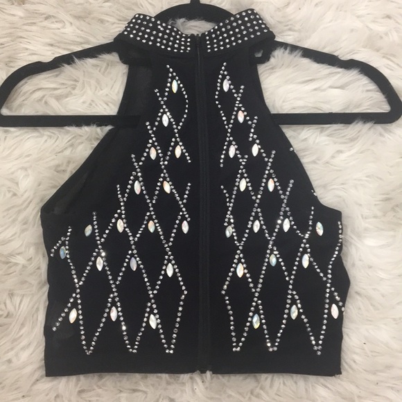 Rhine stone crop top - Picture 2 of 2